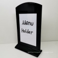 Factory Wholesale Any Design Custom Shape Black Acrylic Menu Card Holder